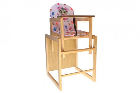 Детский деревянный стульчик для кормления, стульчик-трансформер  "Совенок".
