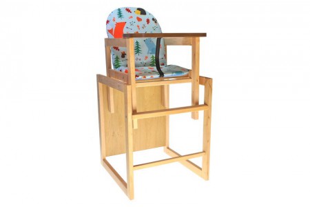 Детский деревянный стульчик для кормления, стульчик-трансформер  "Лесочек".