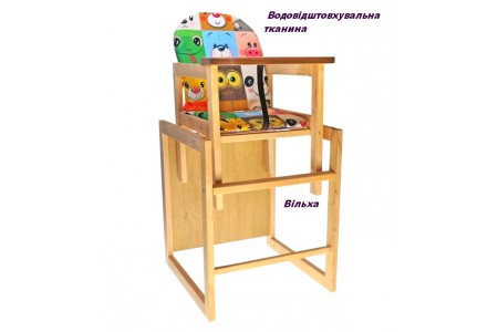 Детский деревянный стульчик для кормления, стульчик-трансформер  "Zoo". Детский деревянный стульчик для кормления, стульчик-трансформер  "Zoo".