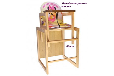 Детский деревянный стульчик для кормления, стульчик-трансформер  "My little girl". Детский деревянный стульчик для кормления, стульчик-трансформер  "My little girl".