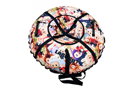 Тюбинг надувные санки ватрушка Labubu (Лабубу)  100 см Take&Ride с камерой.